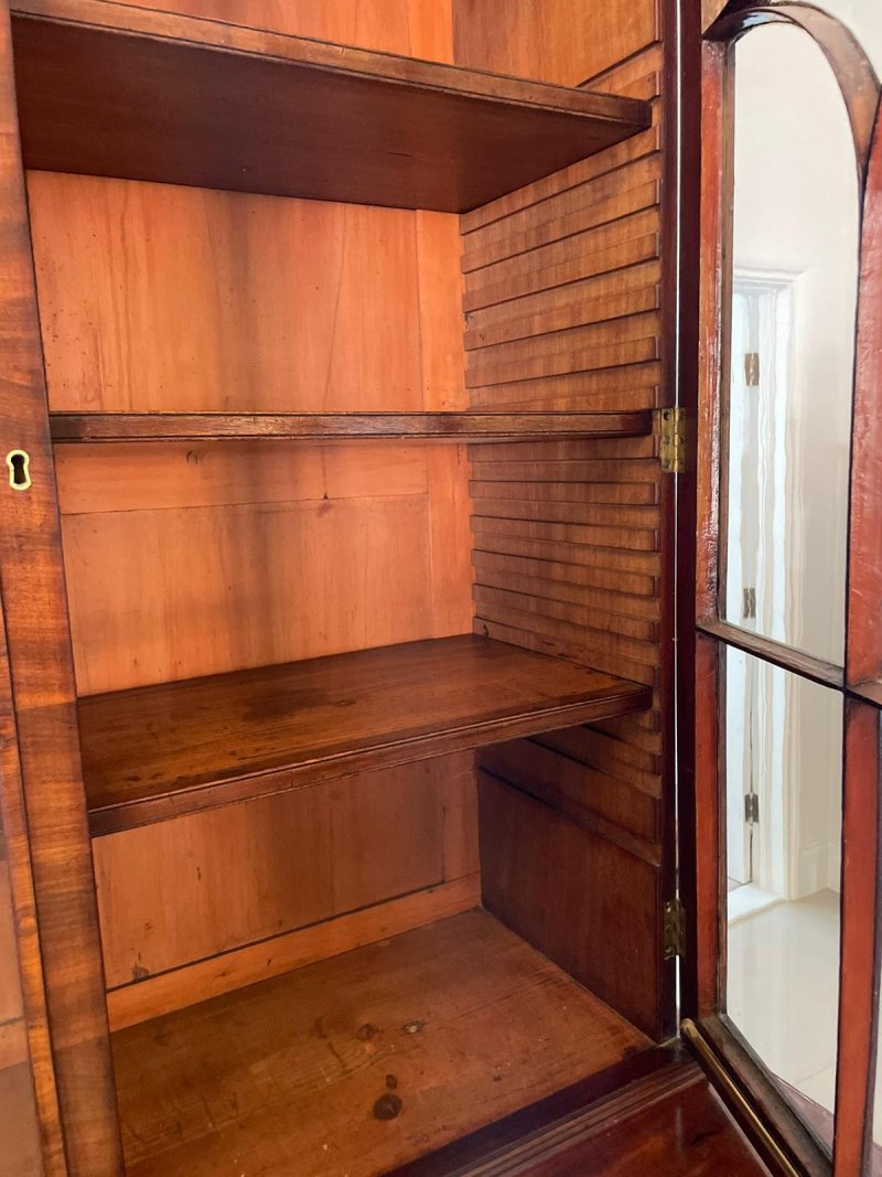 Outstanding Quality Antique Regency Mahogany Secretaire Bookcase - Image 11